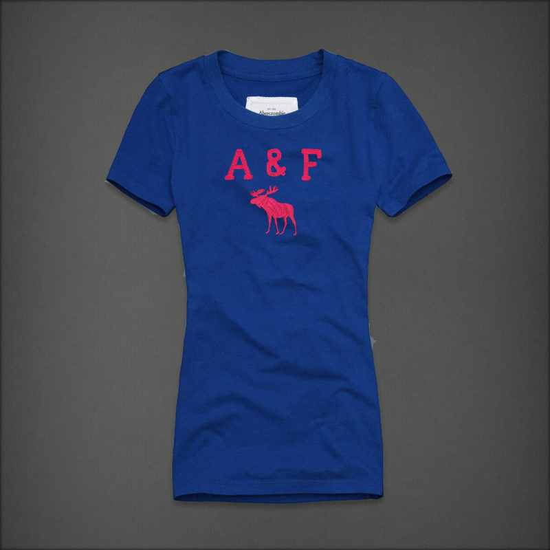 Abercrombie Fitch Mujeres De Cuello Redondo Corto Remera AF8290